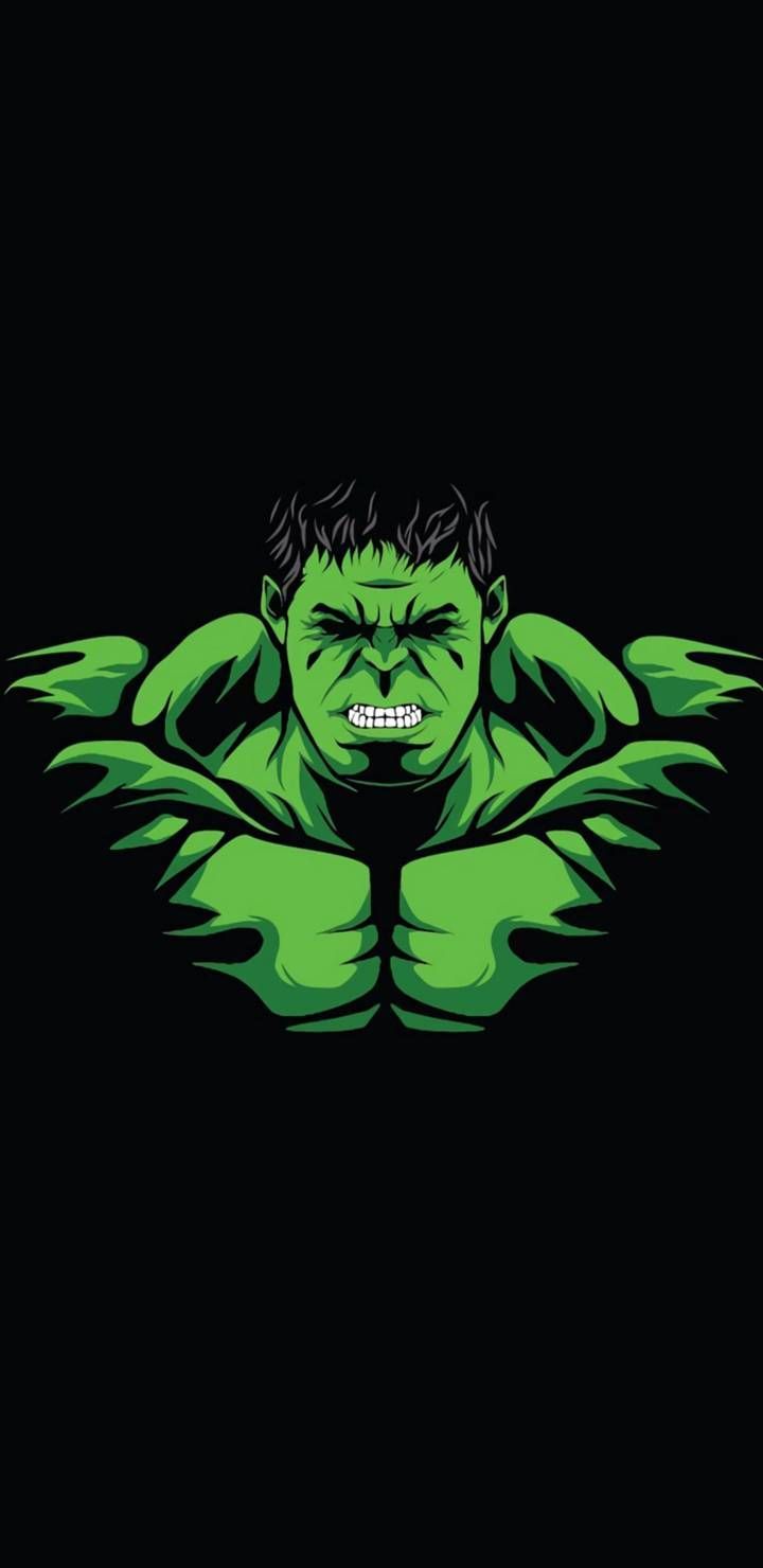 Logo Hulk verde su nero, 720x1480 Full HD Verticale, Google Pixel