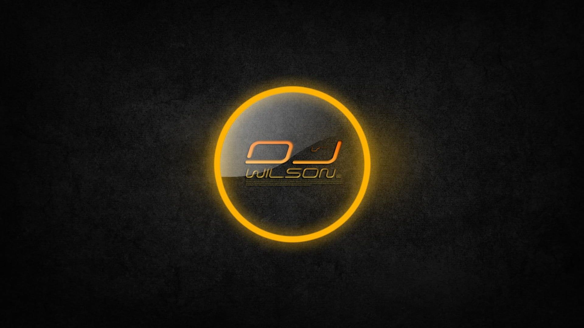 Logo DJ Wilson cerchio arancione, 1920x1080 1080p, Laptop