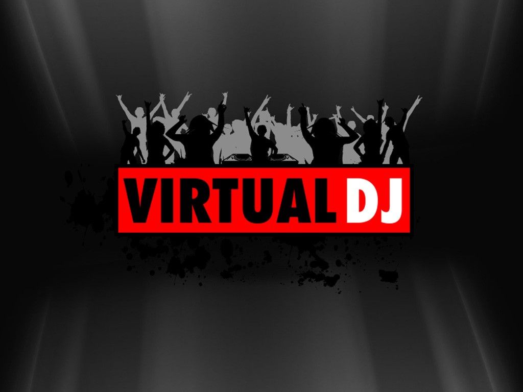 Logo Virtual DJ silhouette, 1024x768 HD, PC Desktop