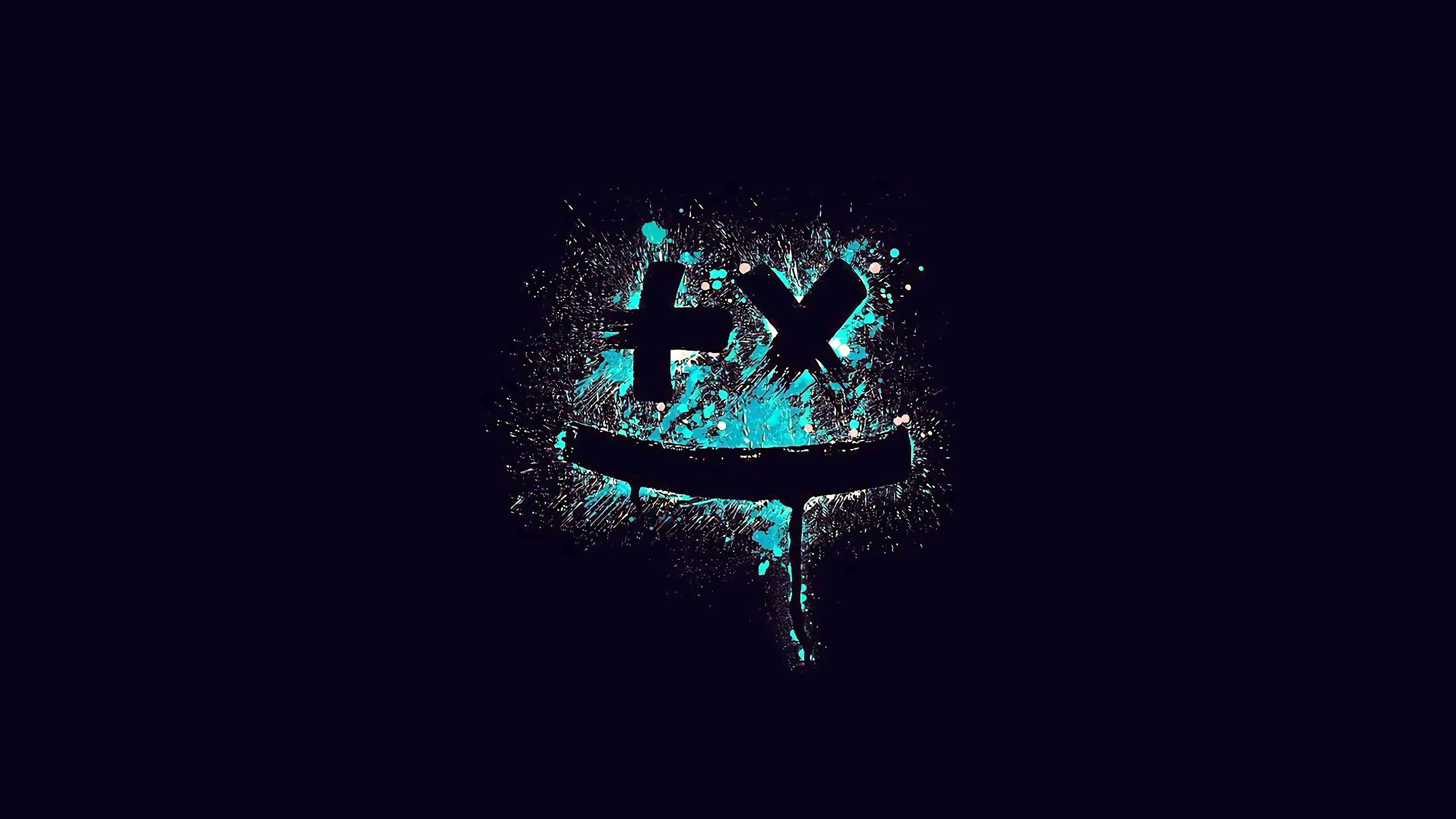 Logo Martin Garrix ciano, 3840x2160 Ultra HD, 4K TV