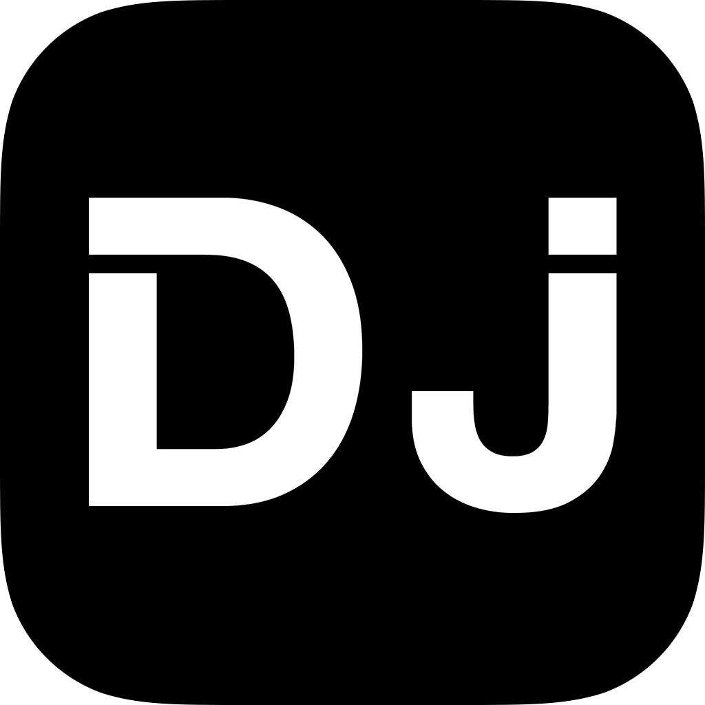 Logo DJ bianco e nero, 1024x1024 HD, Desktop