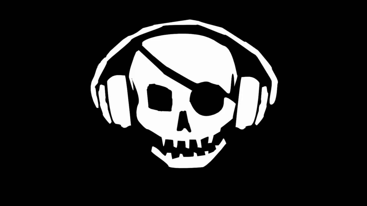 Teschio pirata con cuffie DJ, 1280x720 720p, PC
