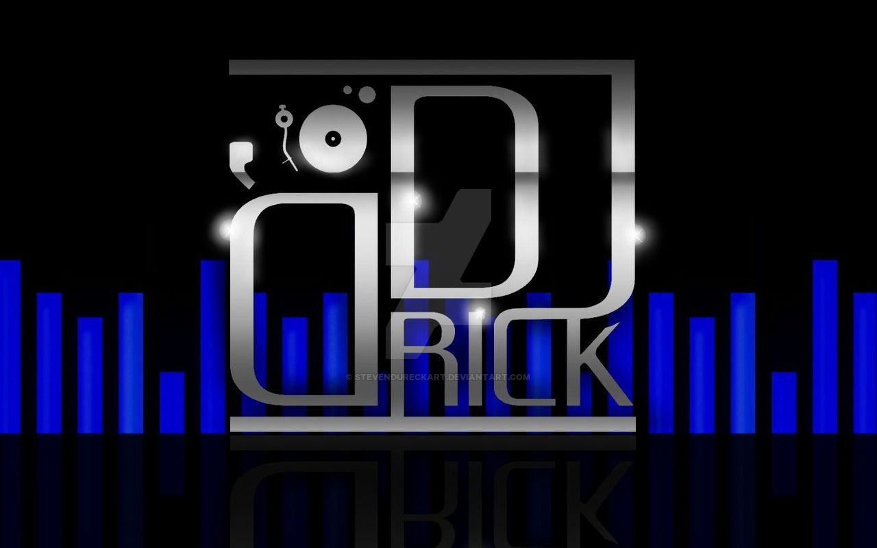 Logo DJ Rick argento, 1280x800 HD, Desktop