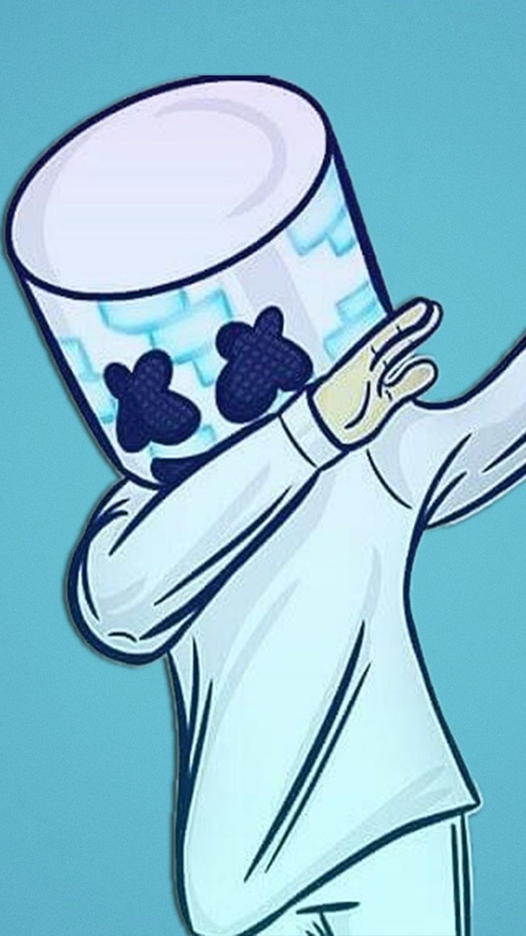 Marshmello DJ dab pose, 1080x1920 Full HD Verticale, iPhone