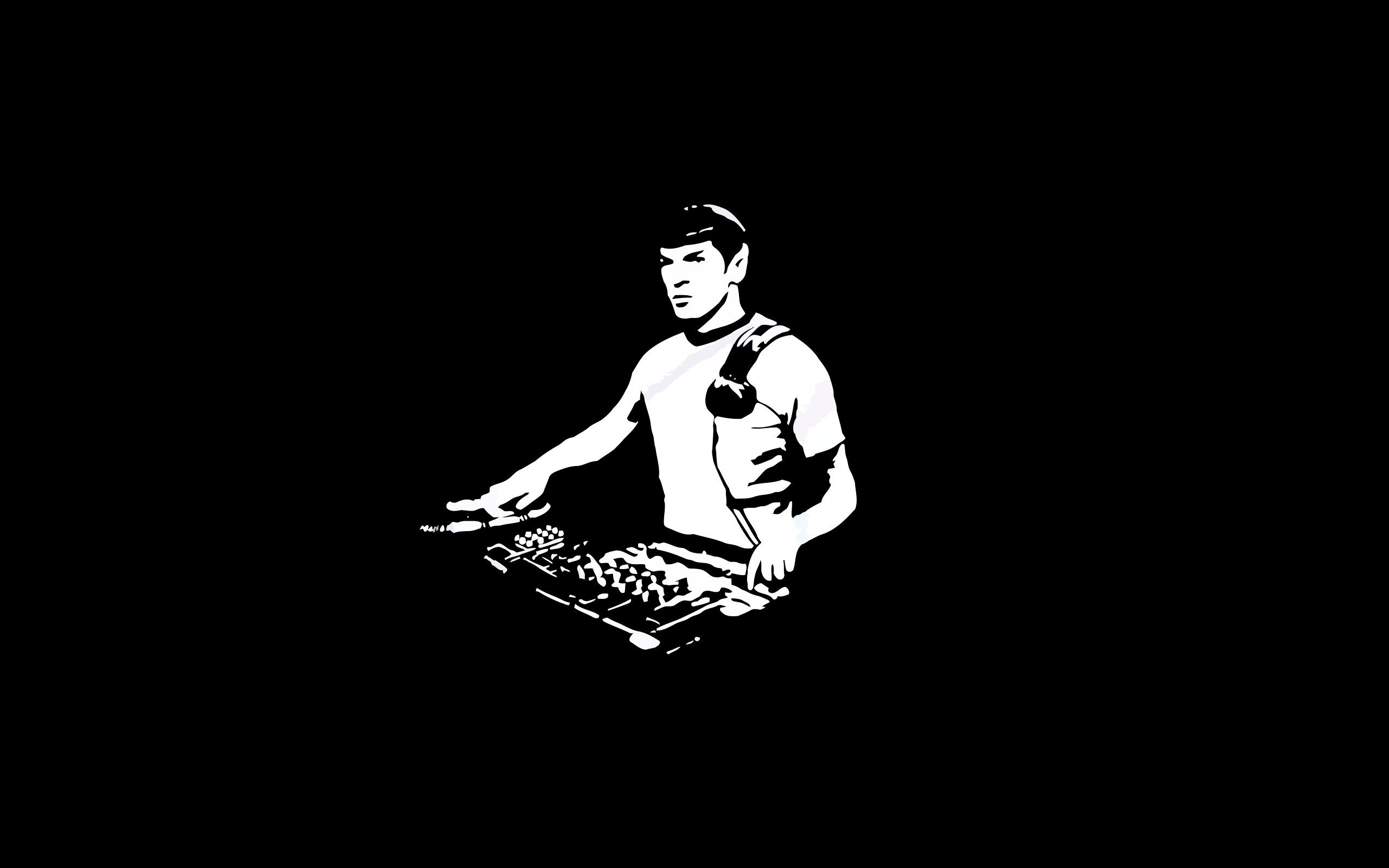 DJ silhouette con turntable, 2560x1600 2K, Desktop