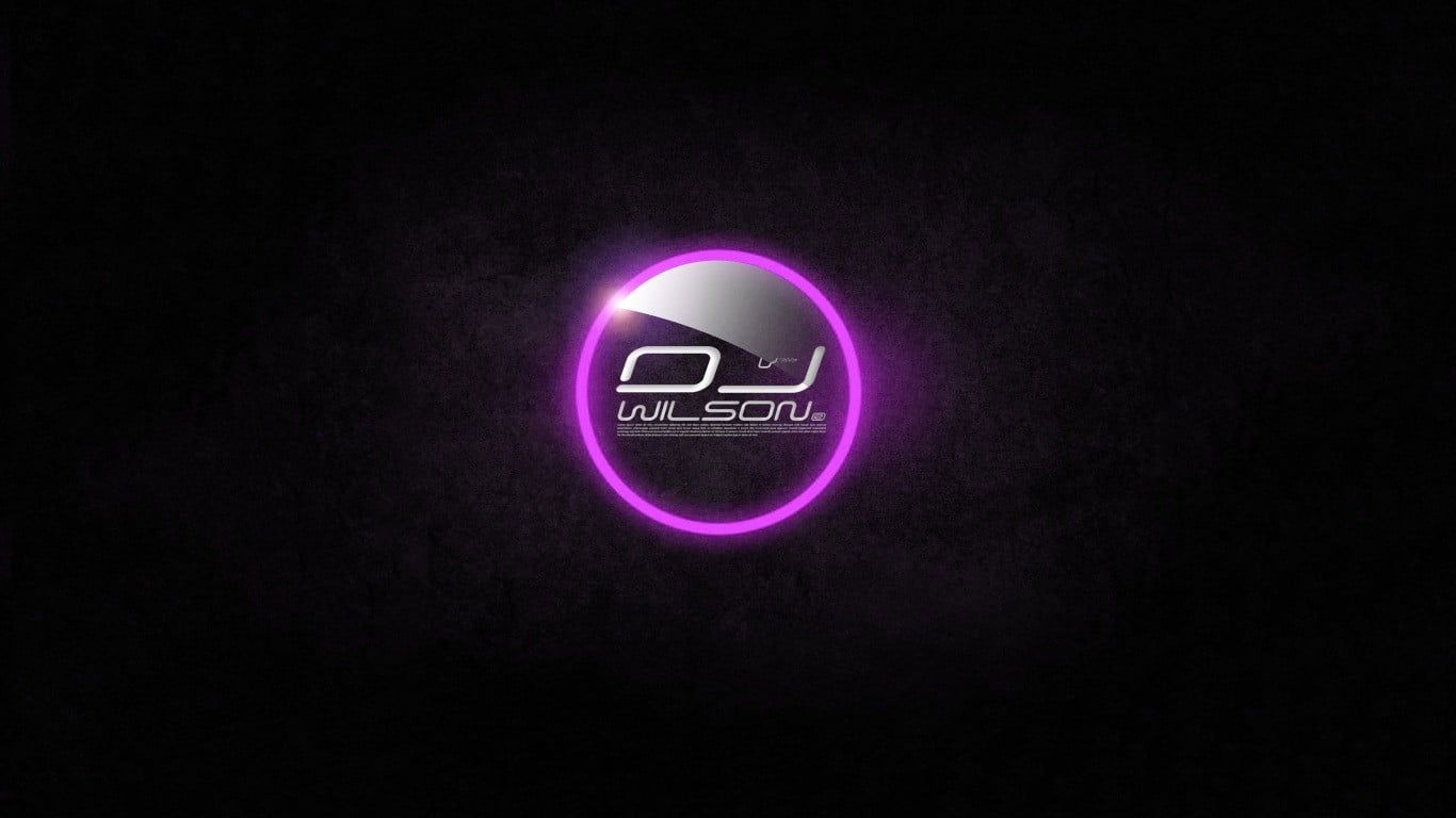 Logo DJ Wilson cerchio viola, 1366x768 720p, Laptop