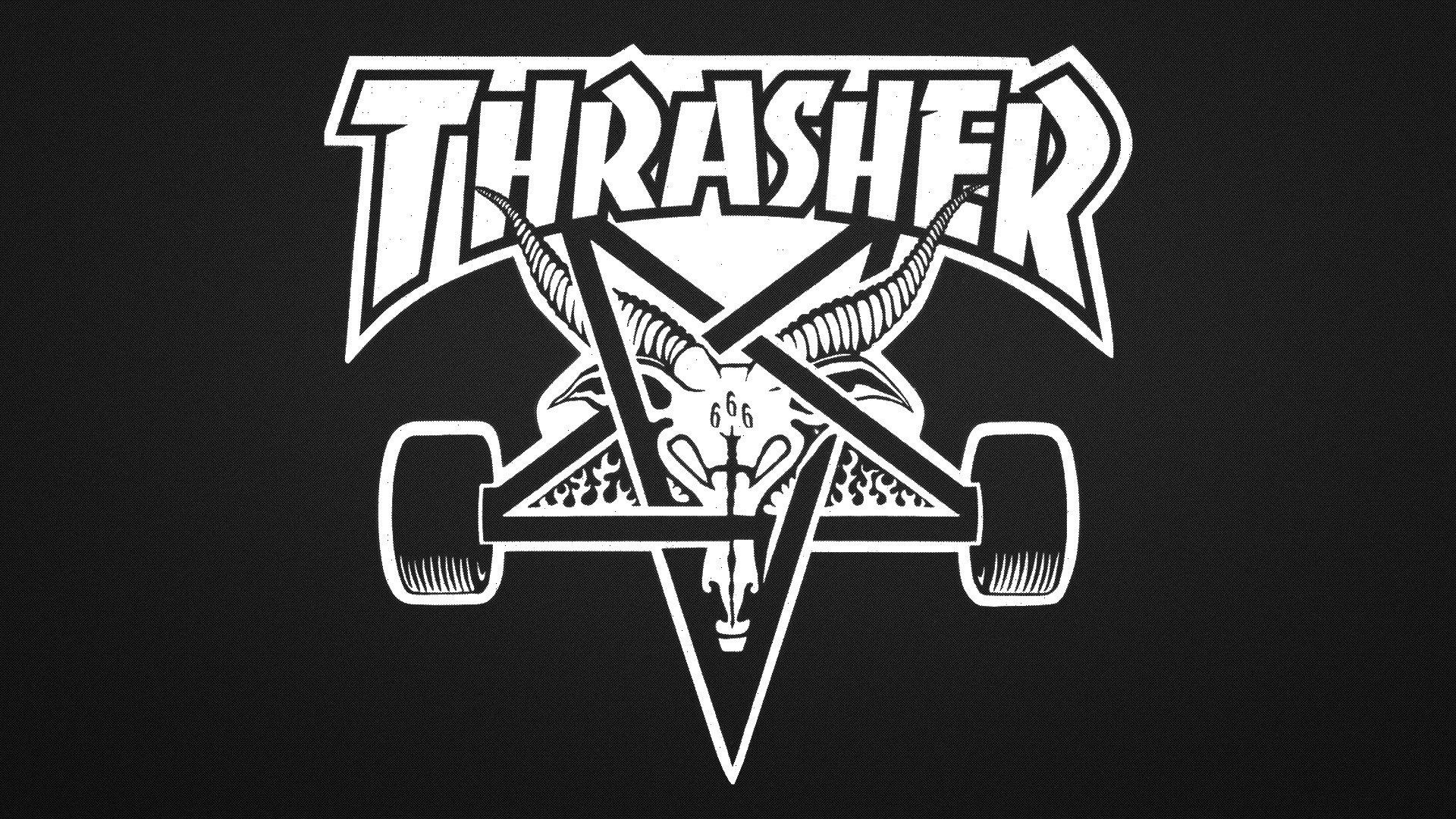 Logo Thrasher skate goat, 1920x1080 Full HD, PC