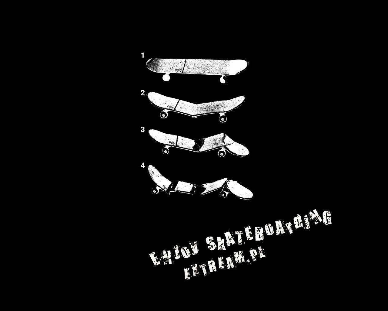 Skateboard numerati sfondo nero, 1280x1024 720p, PC