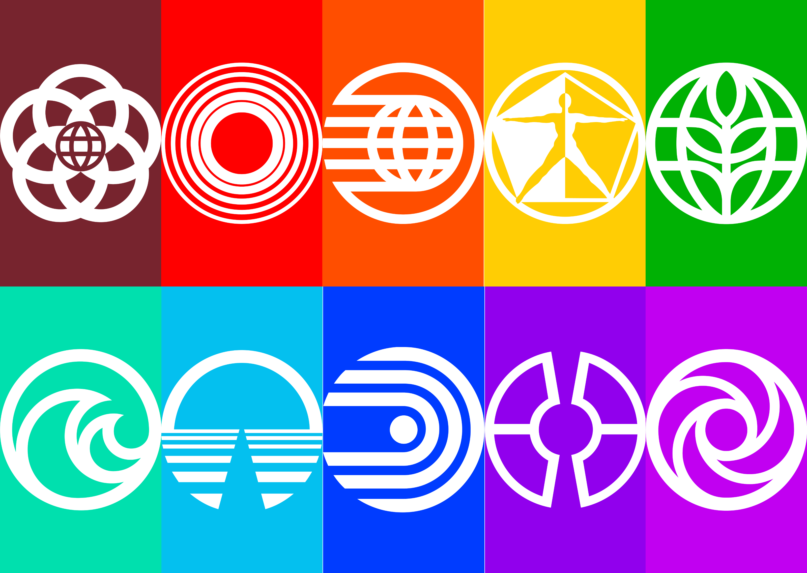 Loghi Epcot Center colorati retro, 3200x2272 2K, Desktop