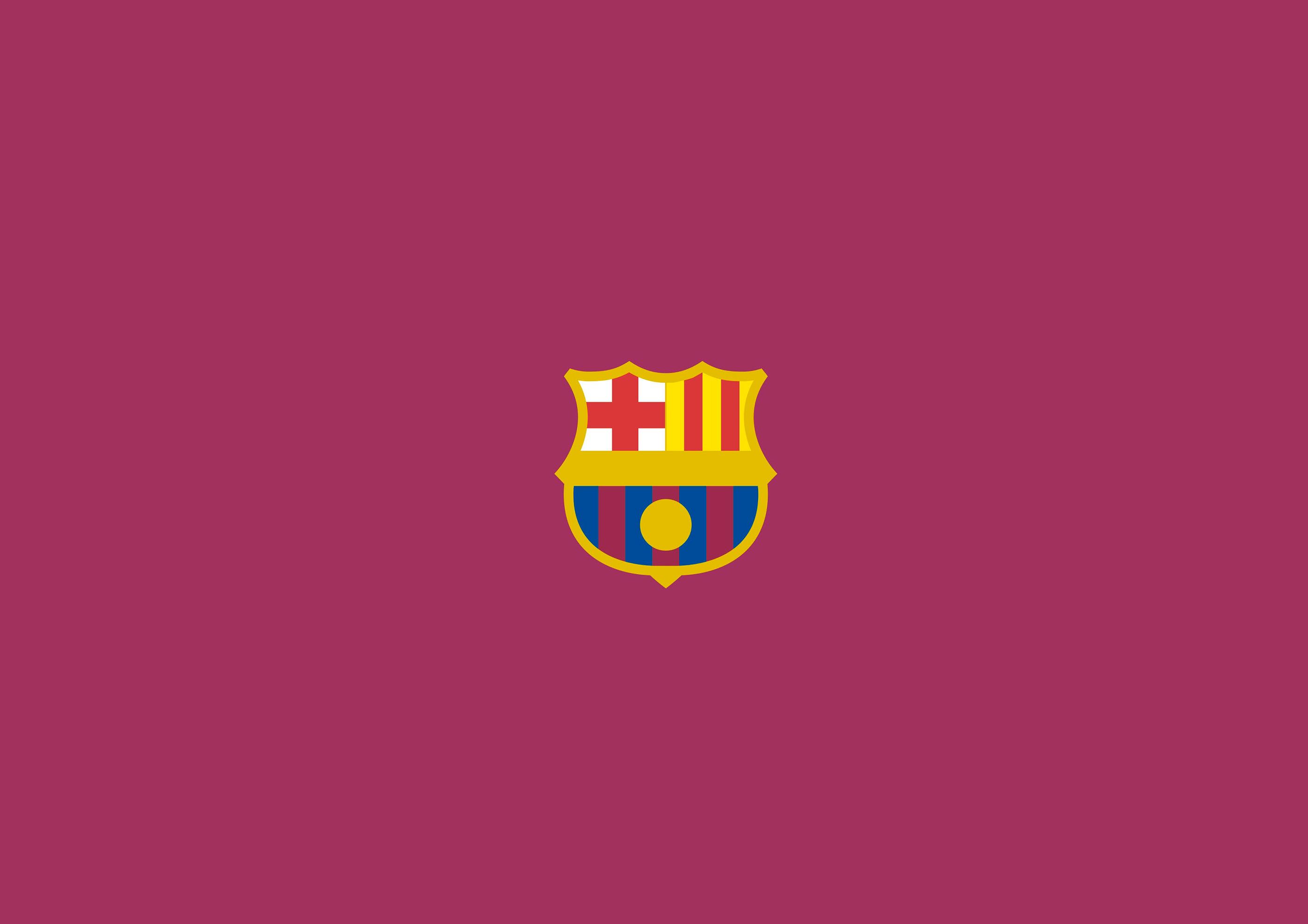 Logo FC Barcelona minimalista, 2800x1979 2K, Desktop