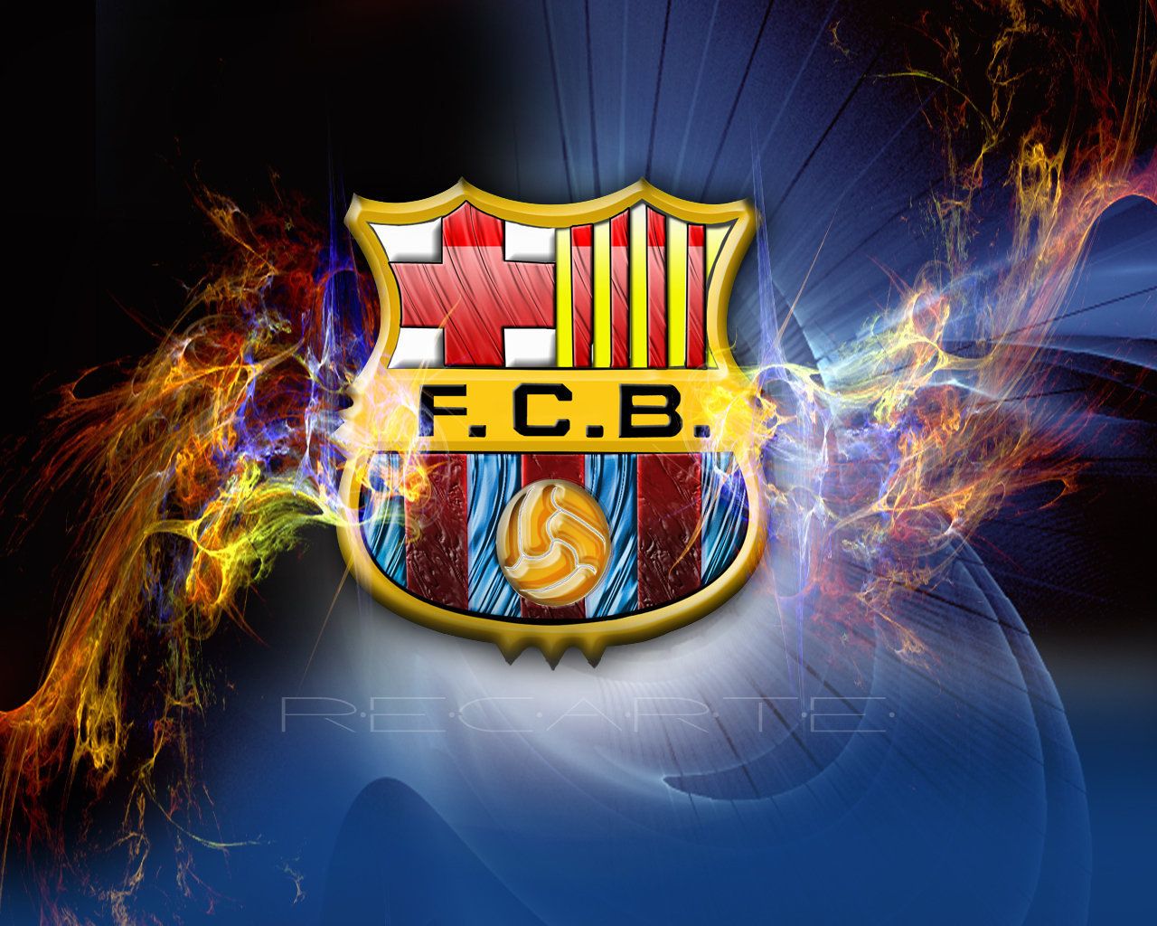 Logo FC Barcelona fiamme, 1280x1024 HD, Desktop