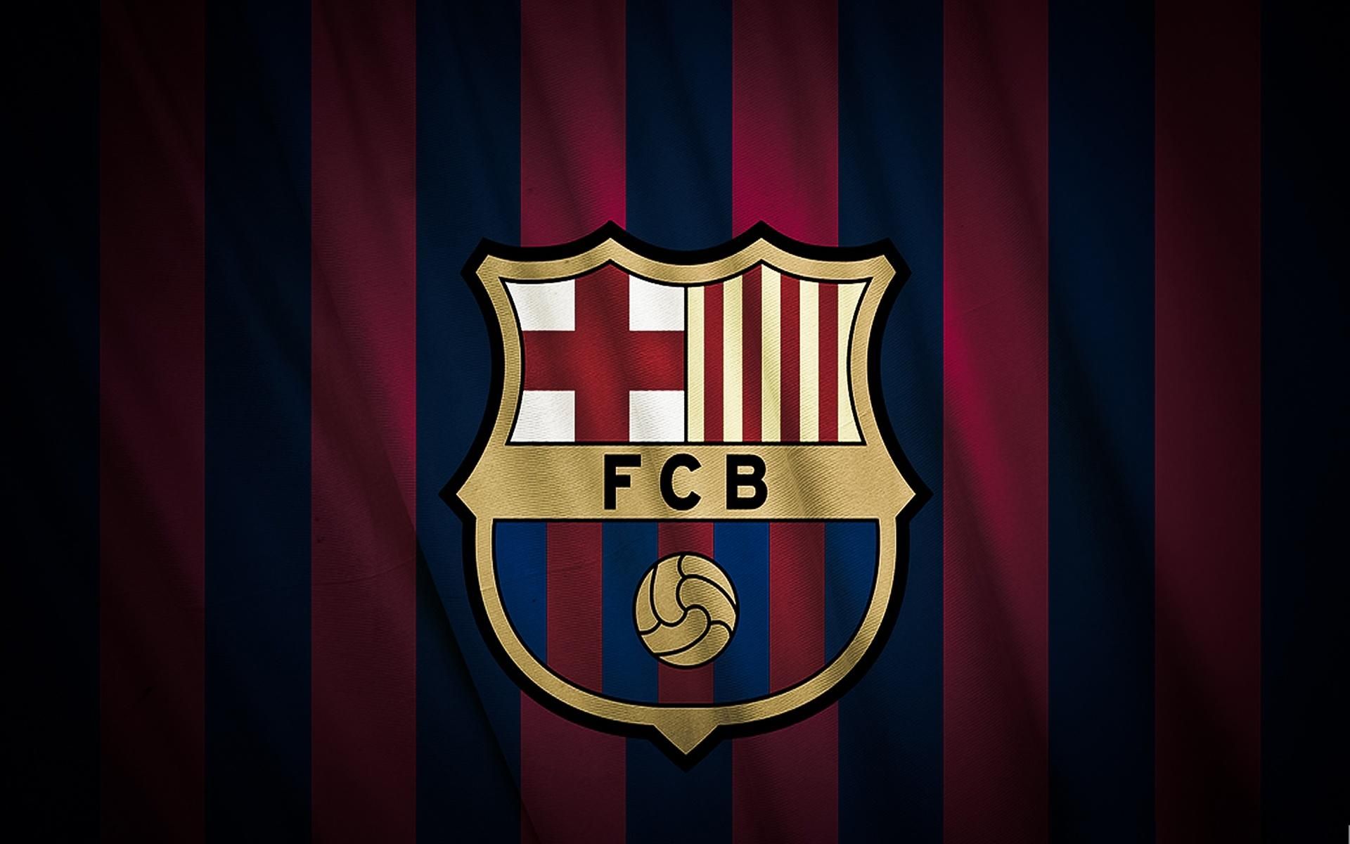 Logo FC Barcelona su tessuto, Liga, 1920x1200 Full HD+, Desktop