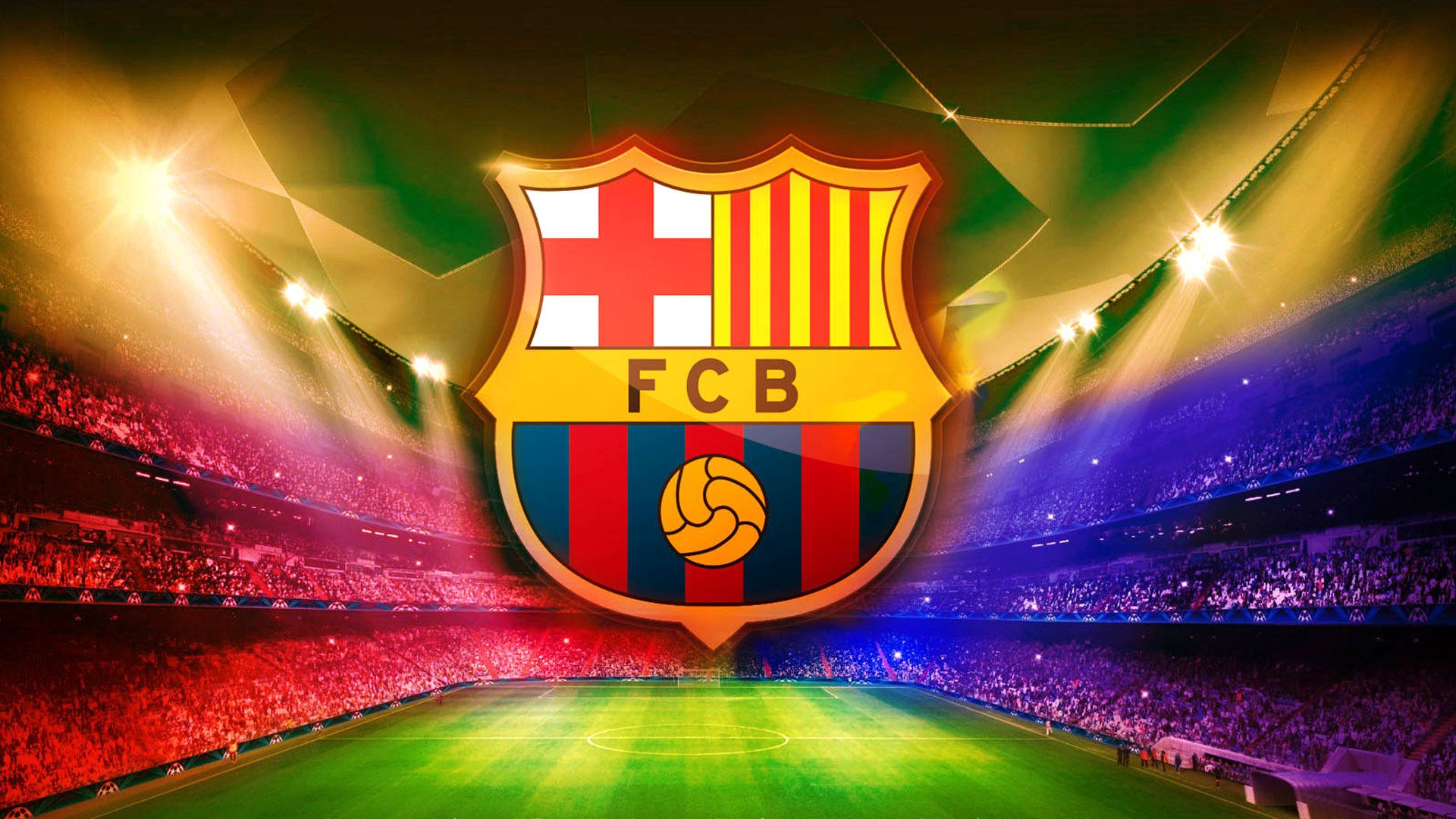 Logo FC Barcelona stadio, 1920x1080 Full HD, PC Desktop