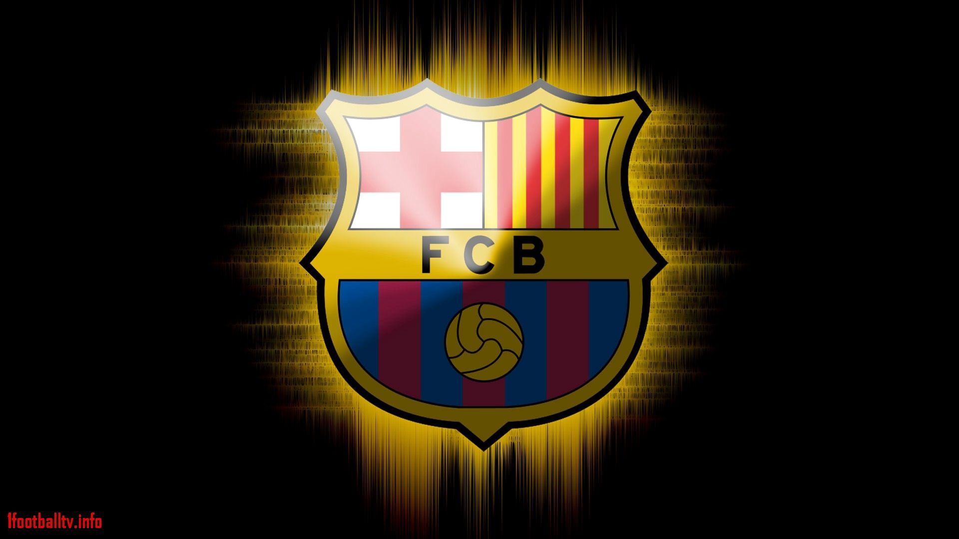 Logo FC Barcelona dorato, 1920x1080 Full HD 1080p, Desktop