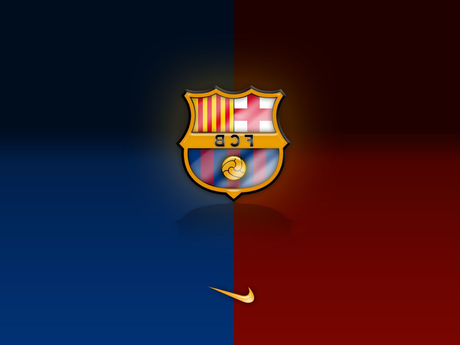 Logo FC Barcelona con Nike, abbigliamento sportivo, 1600x1200 900p, Laptop