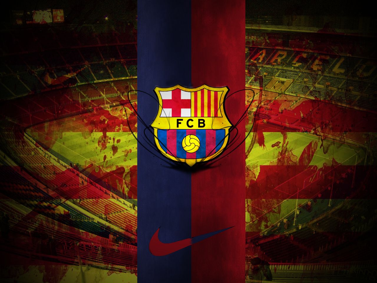 Logo FC Barcelona stadio, 1280x960 HD, Desktop