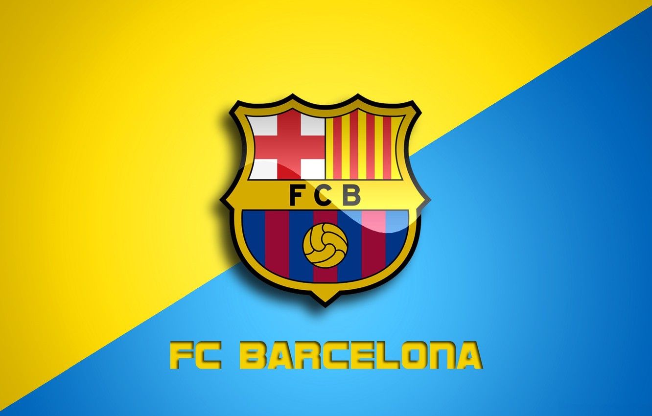Logo FC Barcelona giallo blu, 1332x850 HD, Desktop