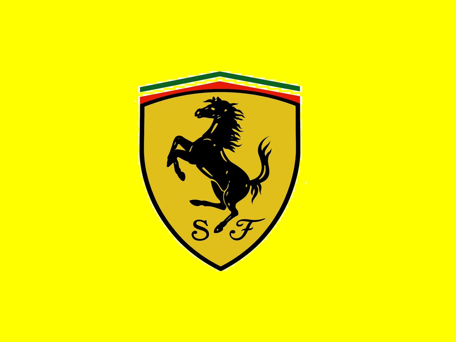 Logo Ferrari cavallino giallo, 1600x1200 900p, Desktop