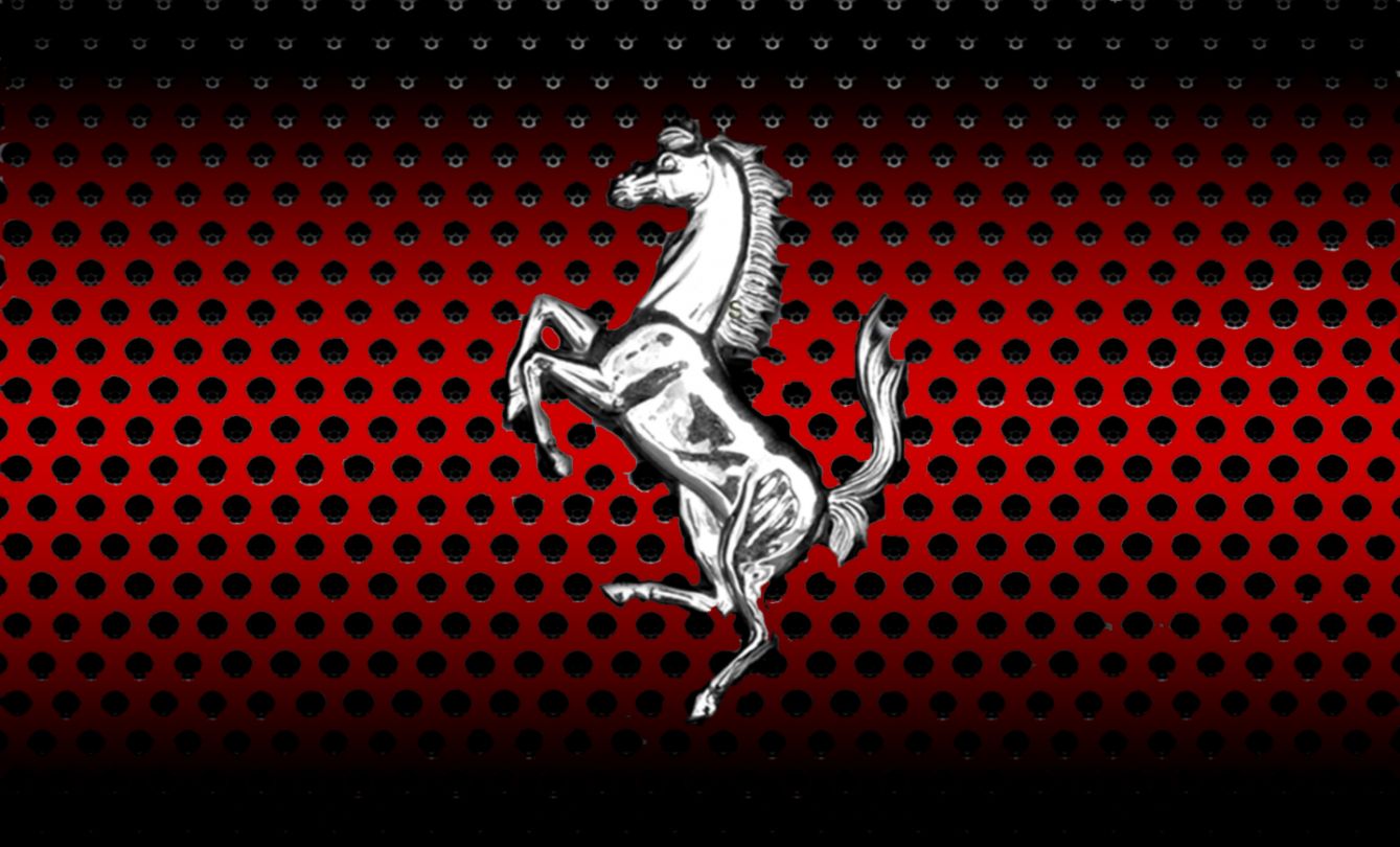 Logo cavallino Ferrari rosso nero, 1339x810 HD, Desktop