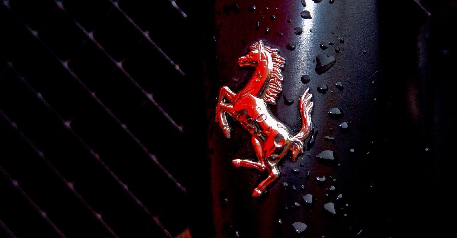 Logo Ferrari cavallino rampante rosso, 1600x836 HD, Laptop