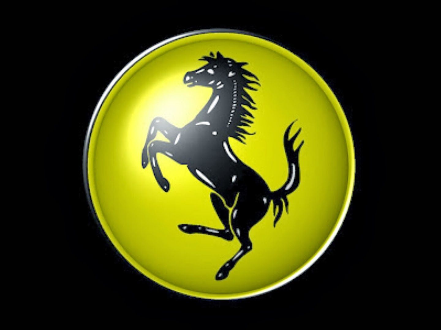 Logo Ferrari cavallino argento metallo, 1440x900 HD, MacBook Air