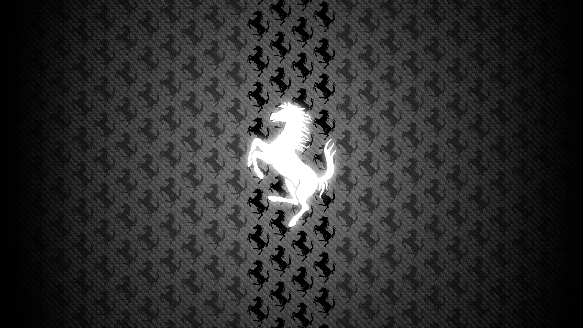 Logo Ferrari cavallino nero, 1280x720 HD, PC Desktop