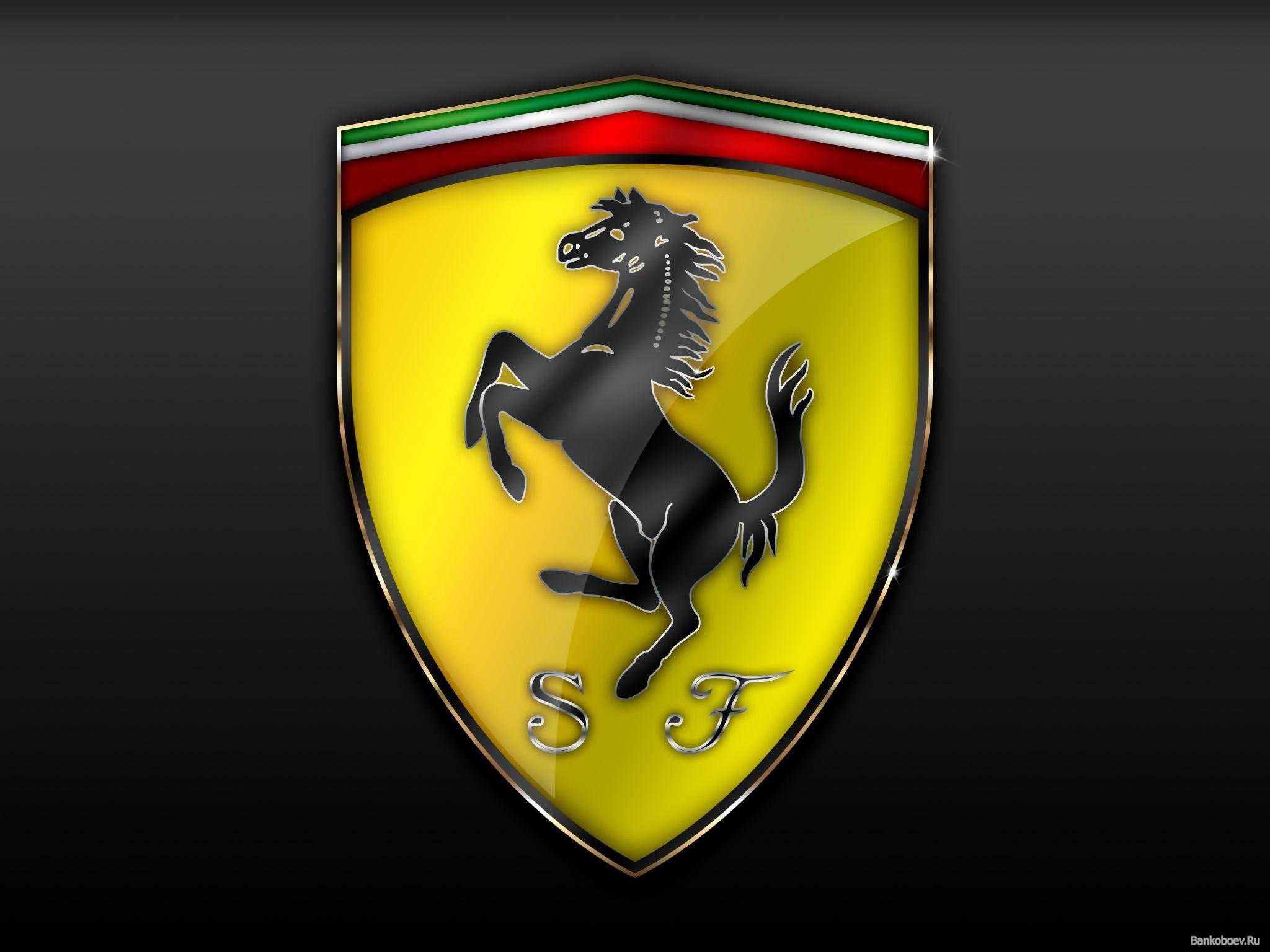 Logo Ferrari cavallino nero, 2560x1600 WQXGA, MacBook Pro