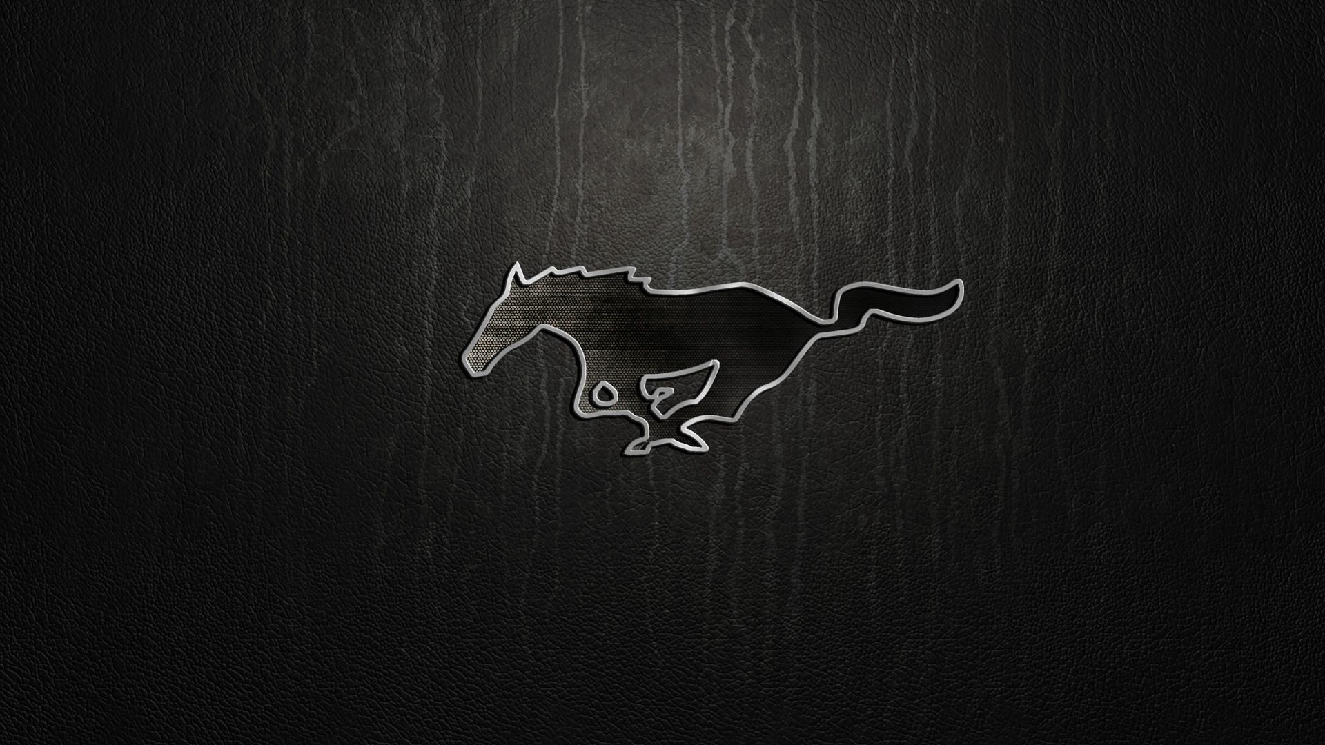 Logo Ford Mustang cavallo nero, 1920x1080 Full HD, PC