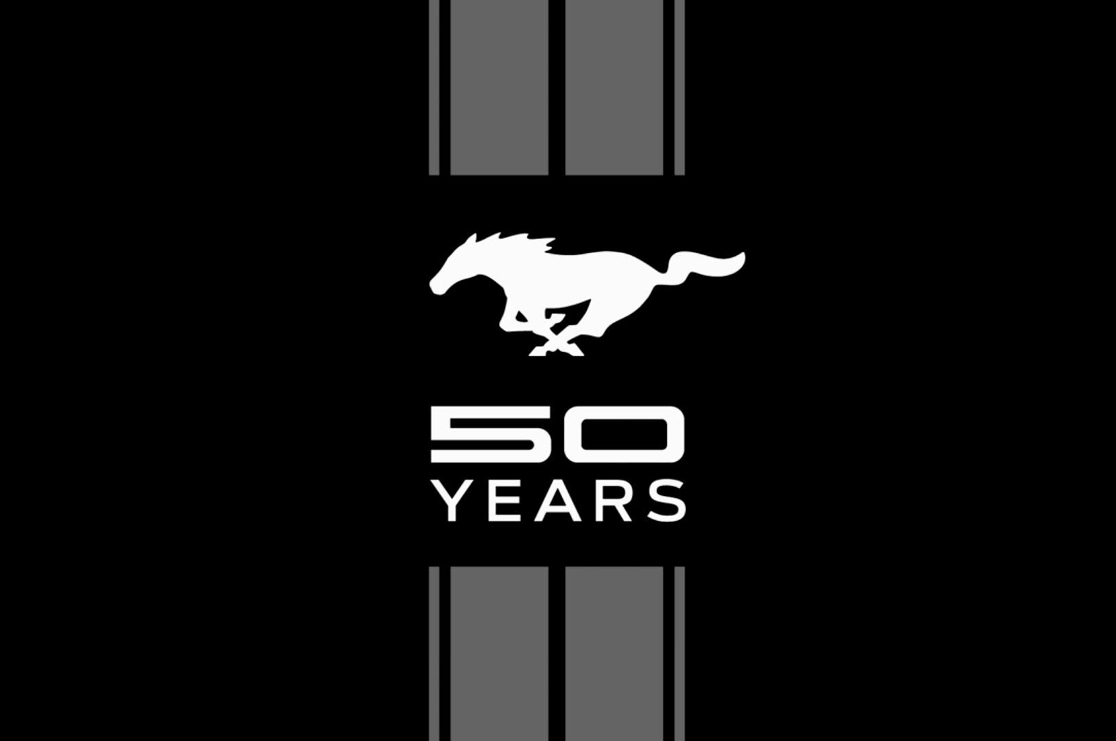 Logo Ford Mustang 50 anni, muscle car, 1626x1080 900p, Desktop
