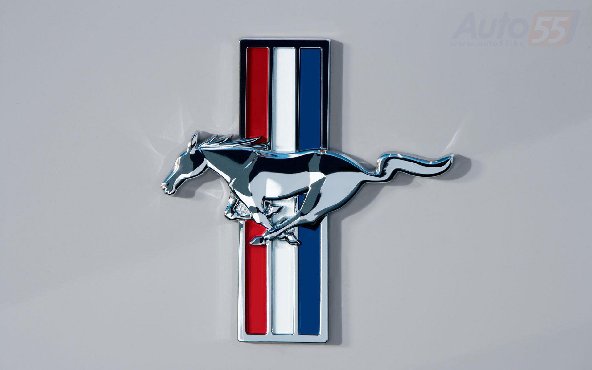 Logo Ford Mustang cavallo cromato, V8, 1920x1200 Full HD+, PC