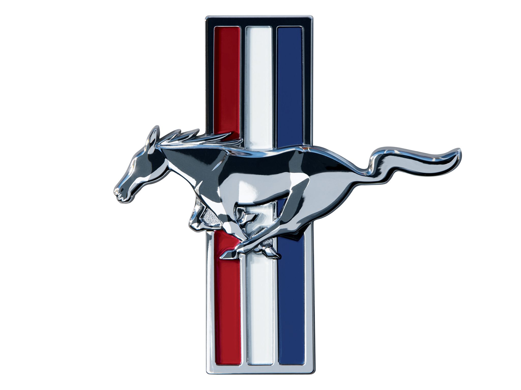 Logo Ford Mustang cavallo cromato, 2048x1536 alta risoluzione, PC