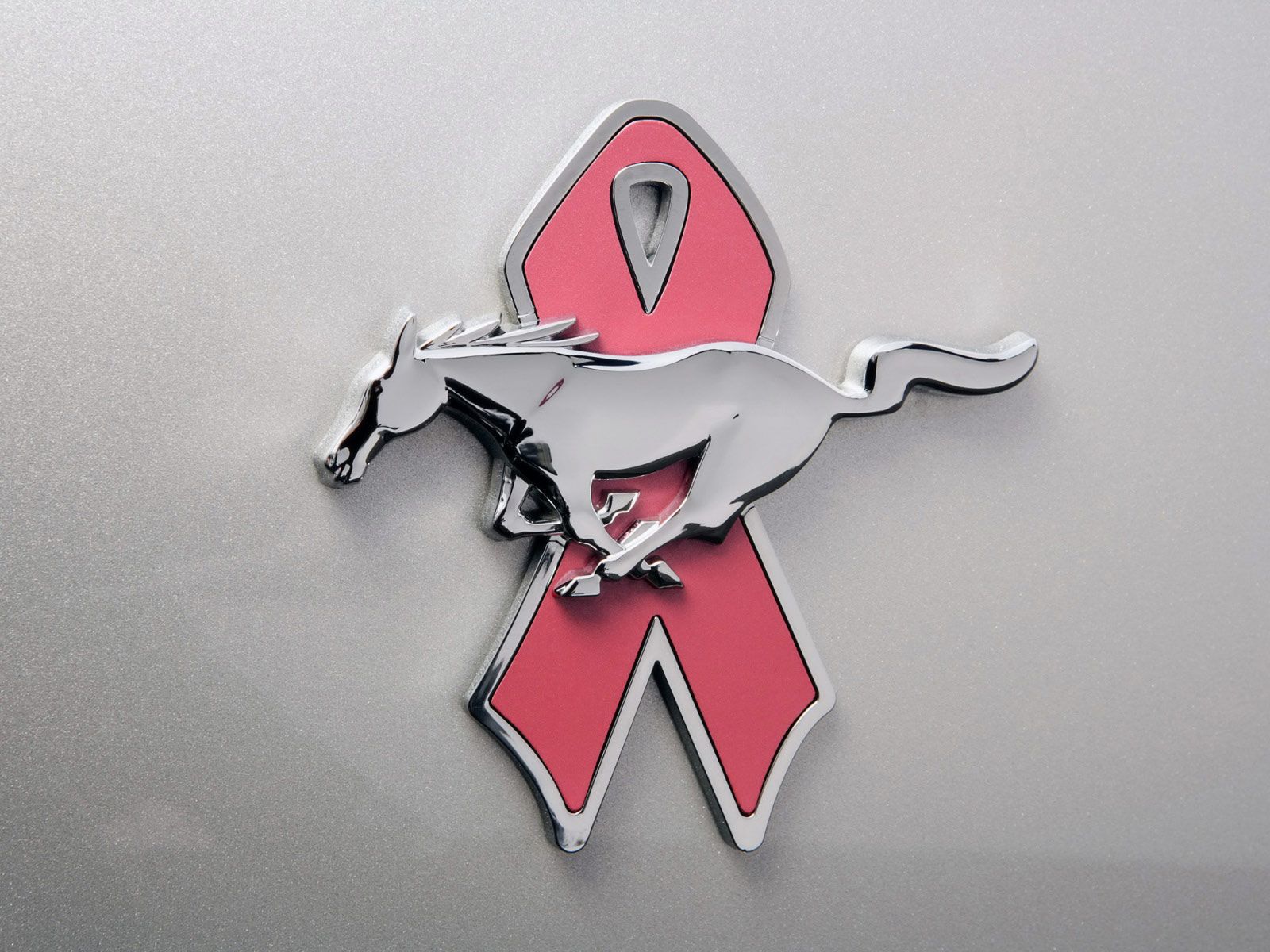 Logo Ford Mustang nastro rosa, 1600x1200 HD, PC