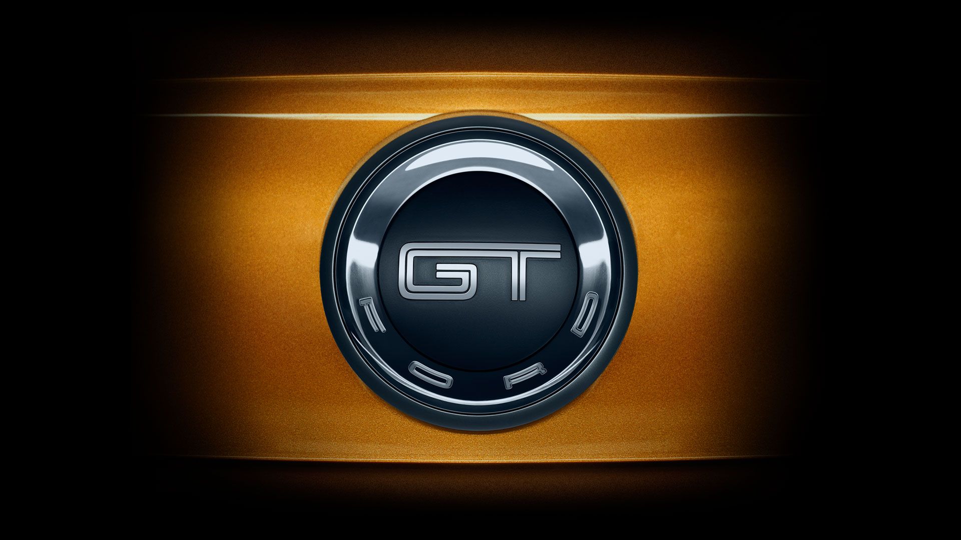 Logo GT Ford Mustang arancione, 1920x1080 1080p, PC Desktop