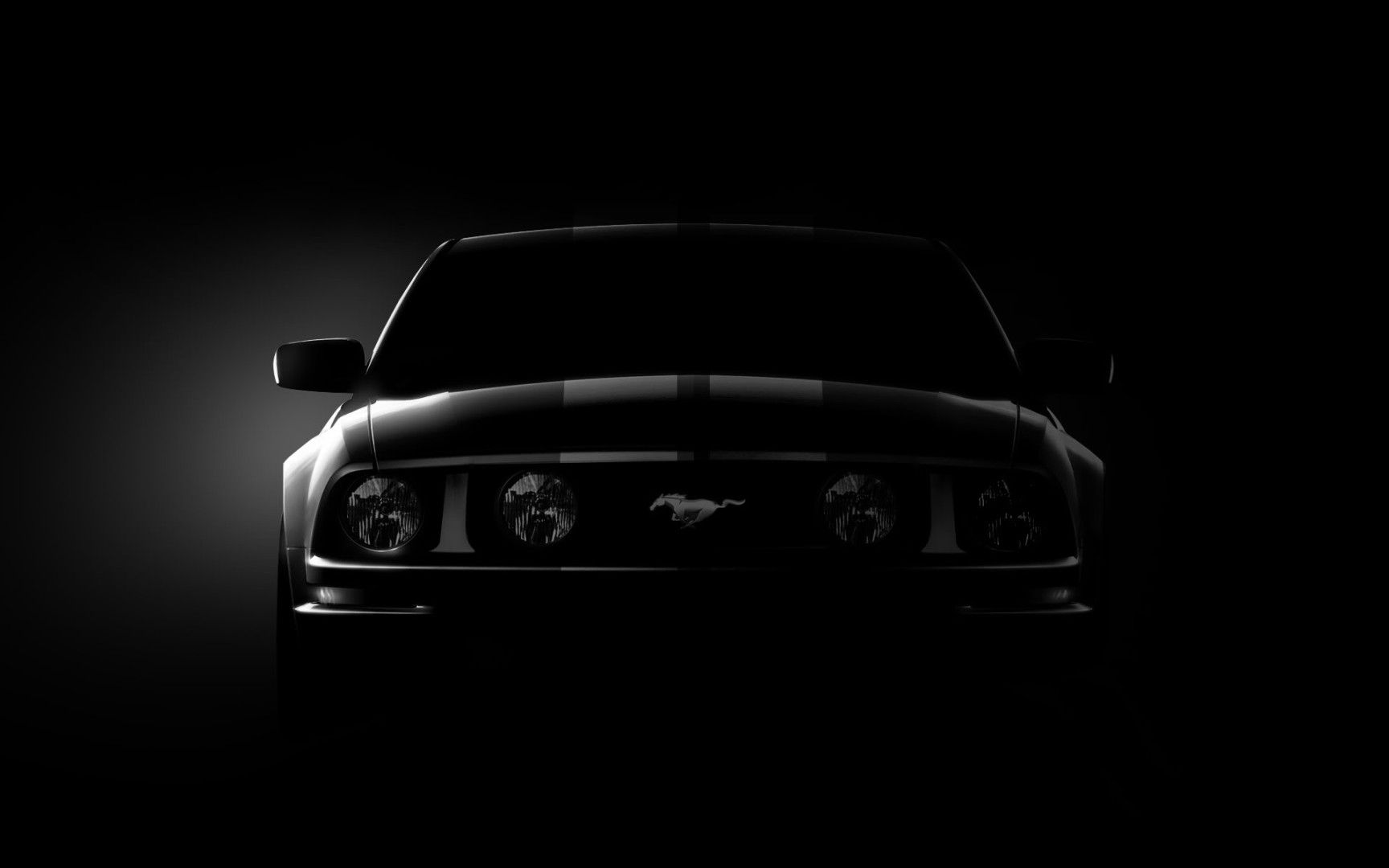 Ford Mustang nera in ombra, 1728x1080 HD Ready, Desktop