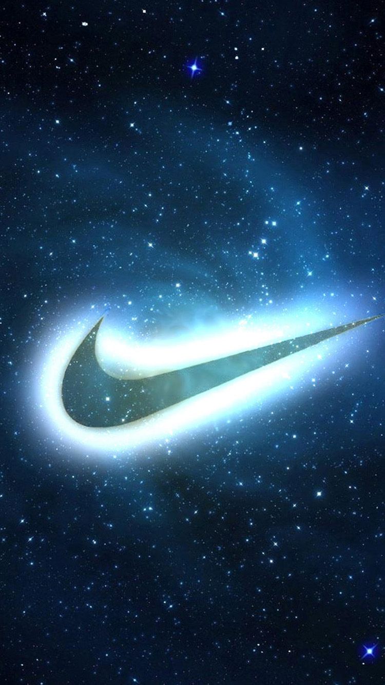 Logo Nike galassia blu, abbigliamento sportivo, 750x1334 Verticale, Mobile