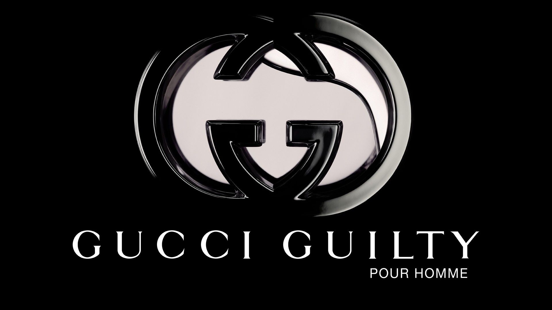 Pattern logo Gucci nero, 2048x2048 Hi-Res, iMac