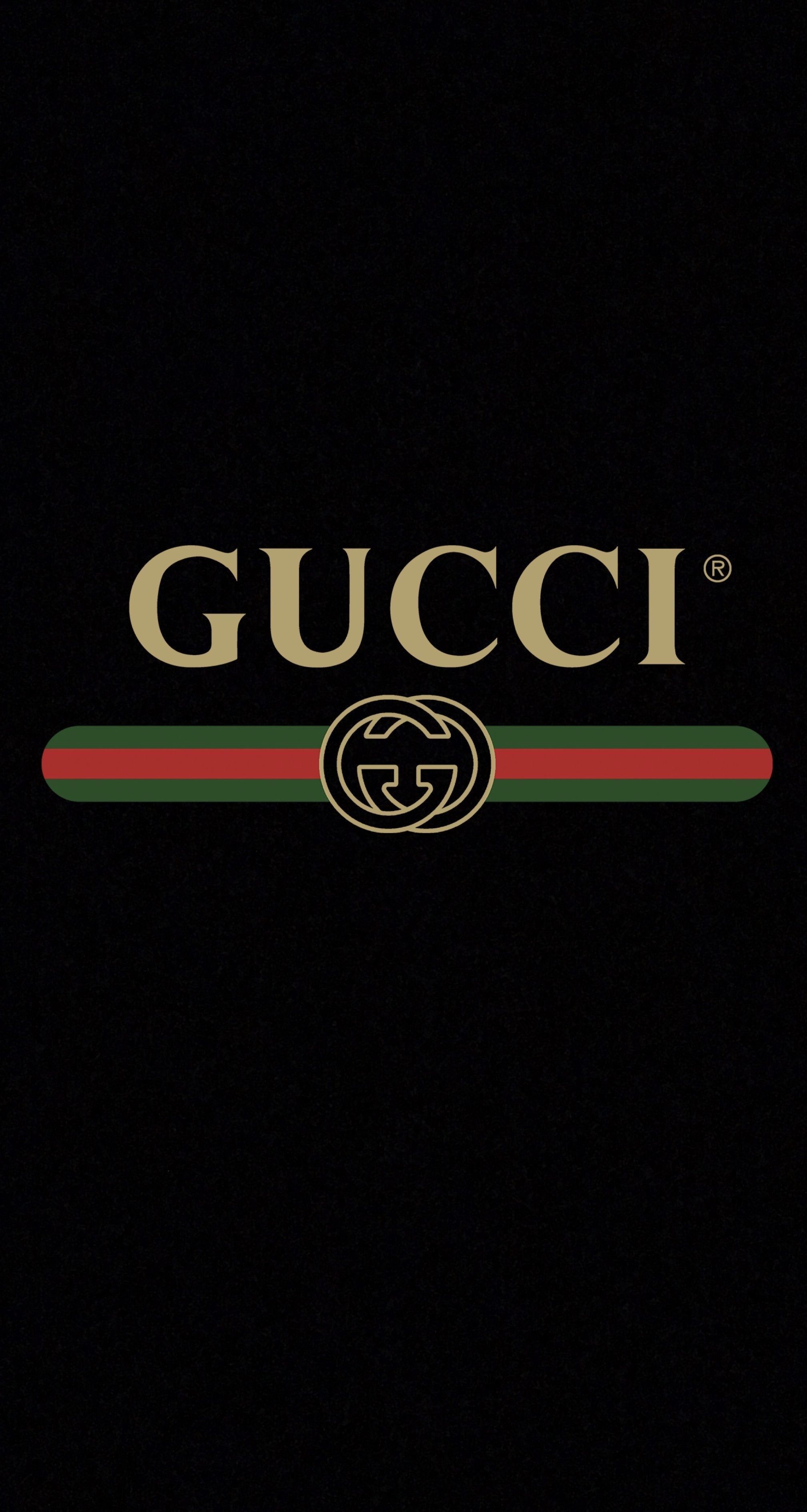 Logo Gucci oro su nero, italiana, 2019x3783 Full HD Verticale, Smartphone