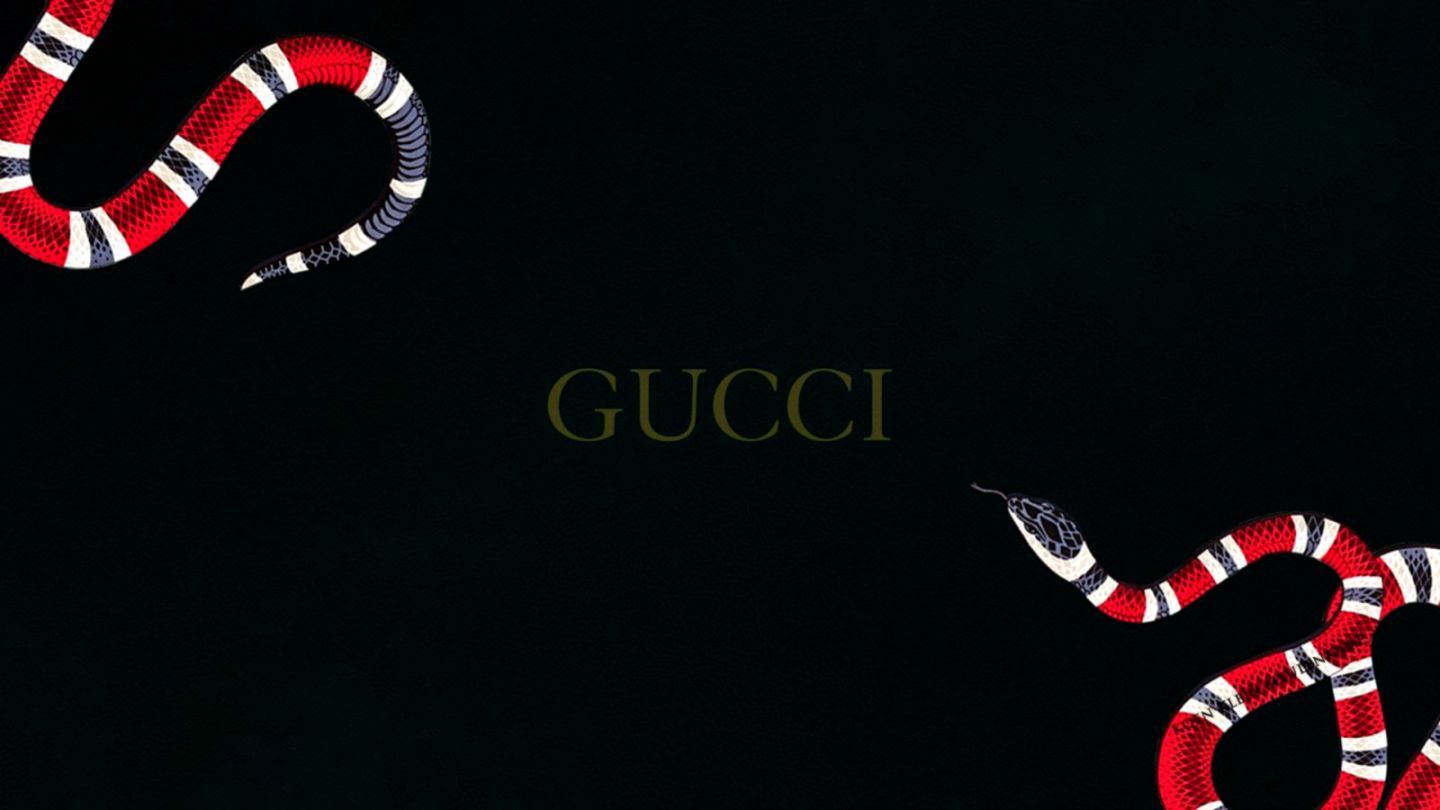 Logo Gucci con serpenti, 1440x810 720p, PC