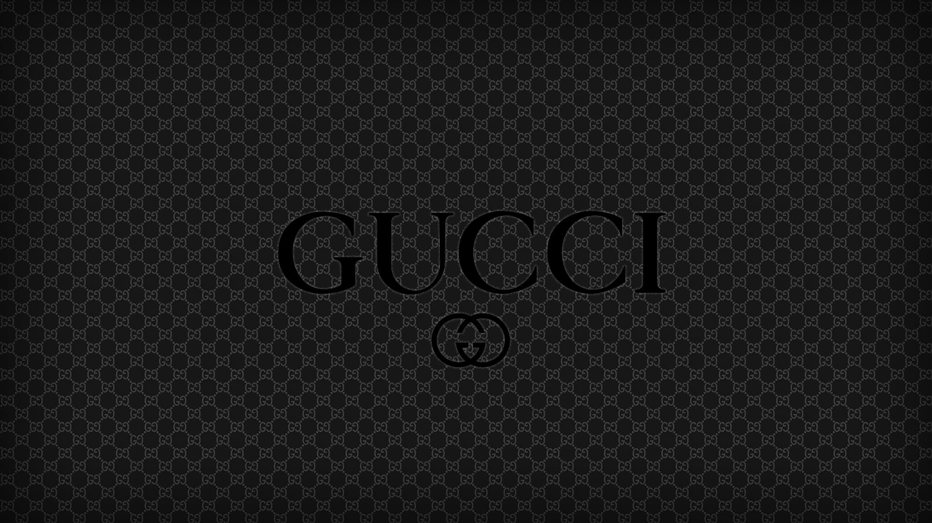 Logo Gucci nero pattern, 1922x1080 Full HD 1080p, PC