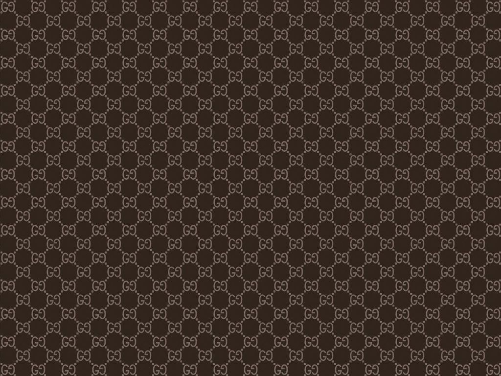 Pattern logo Gucci marrone, moda di lusso, 1024x768 HD, Desktop