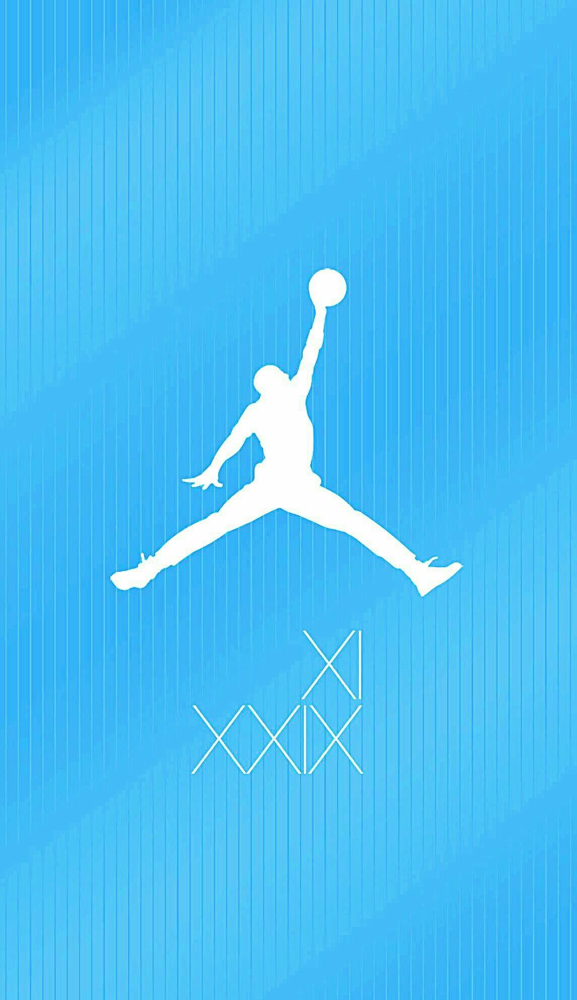 Logo Jordan silhouette blu, 1145x1985 Full HD Verticale, iPhone Pro