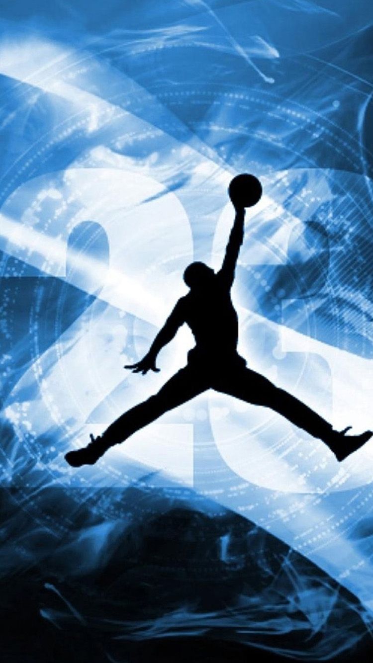 Logo Jumpman Air Jordan blu, sneaker, 750x1334 Full HD Verticale, iPhone