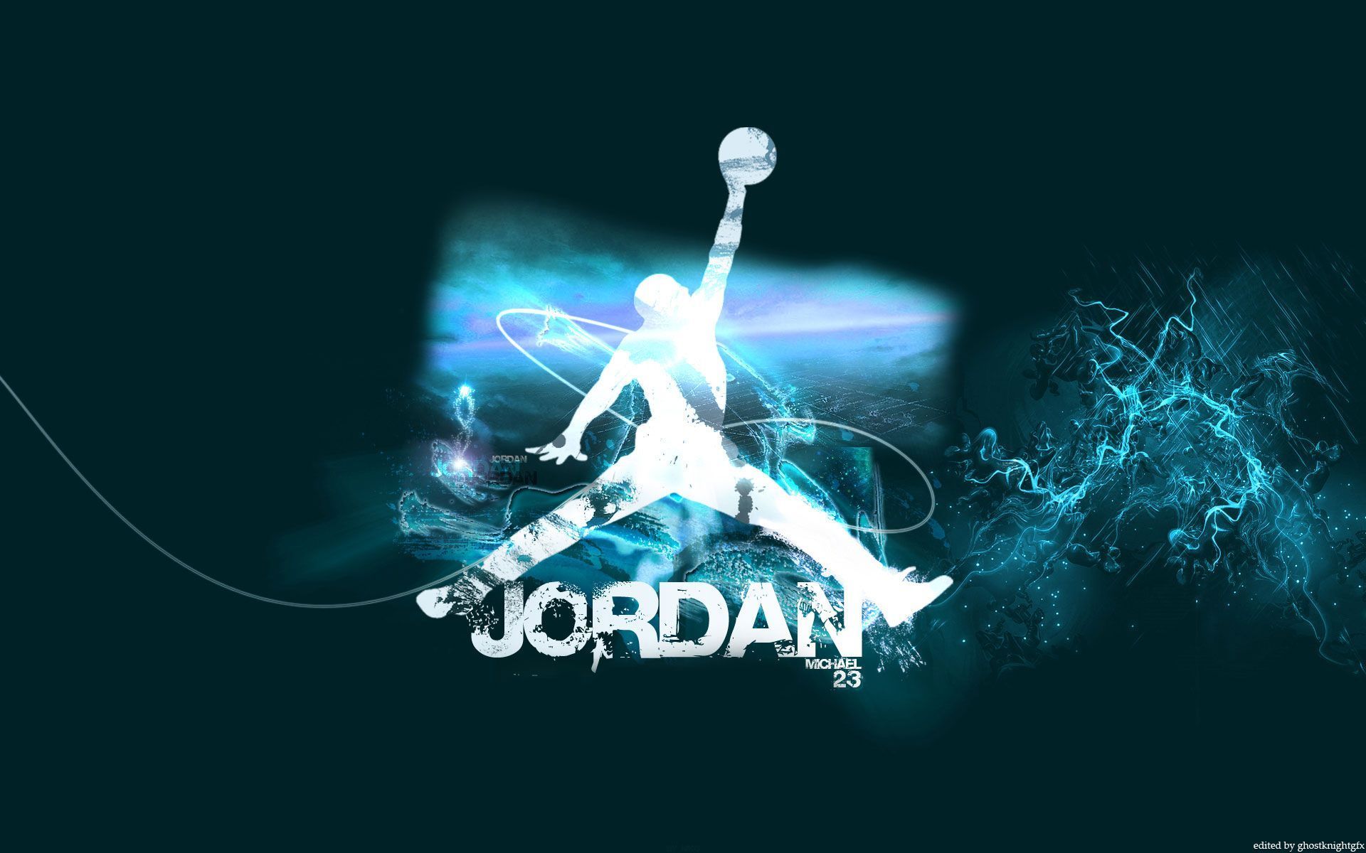 Logo Jordan blu astratto, 1920x1200 Full HD+, Desktop