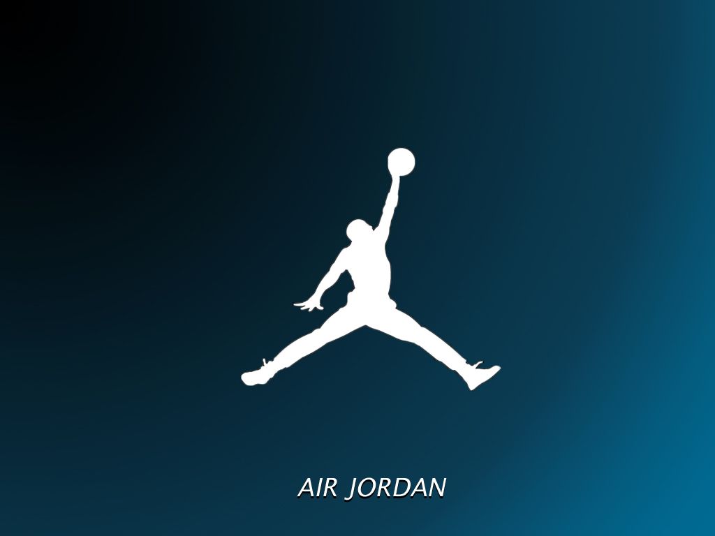 Logo Air Jordan blu, 1024x768 HD, Desktop