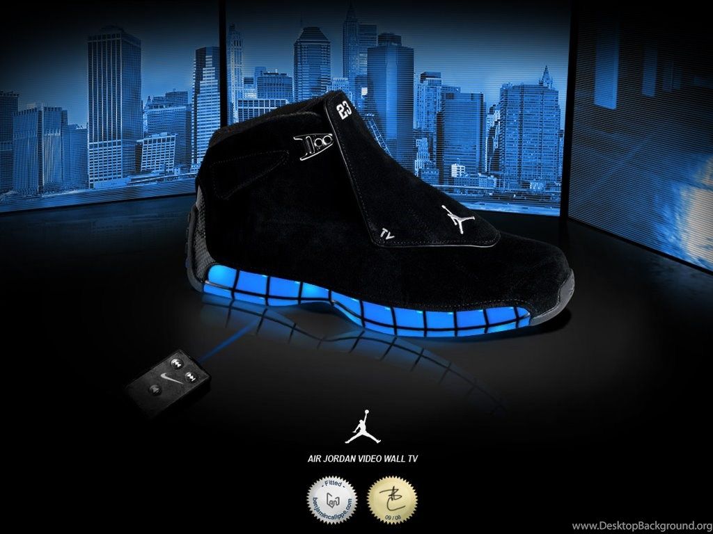 Sneaker Air Jordan blu nera, 1024x768 HD, PC
