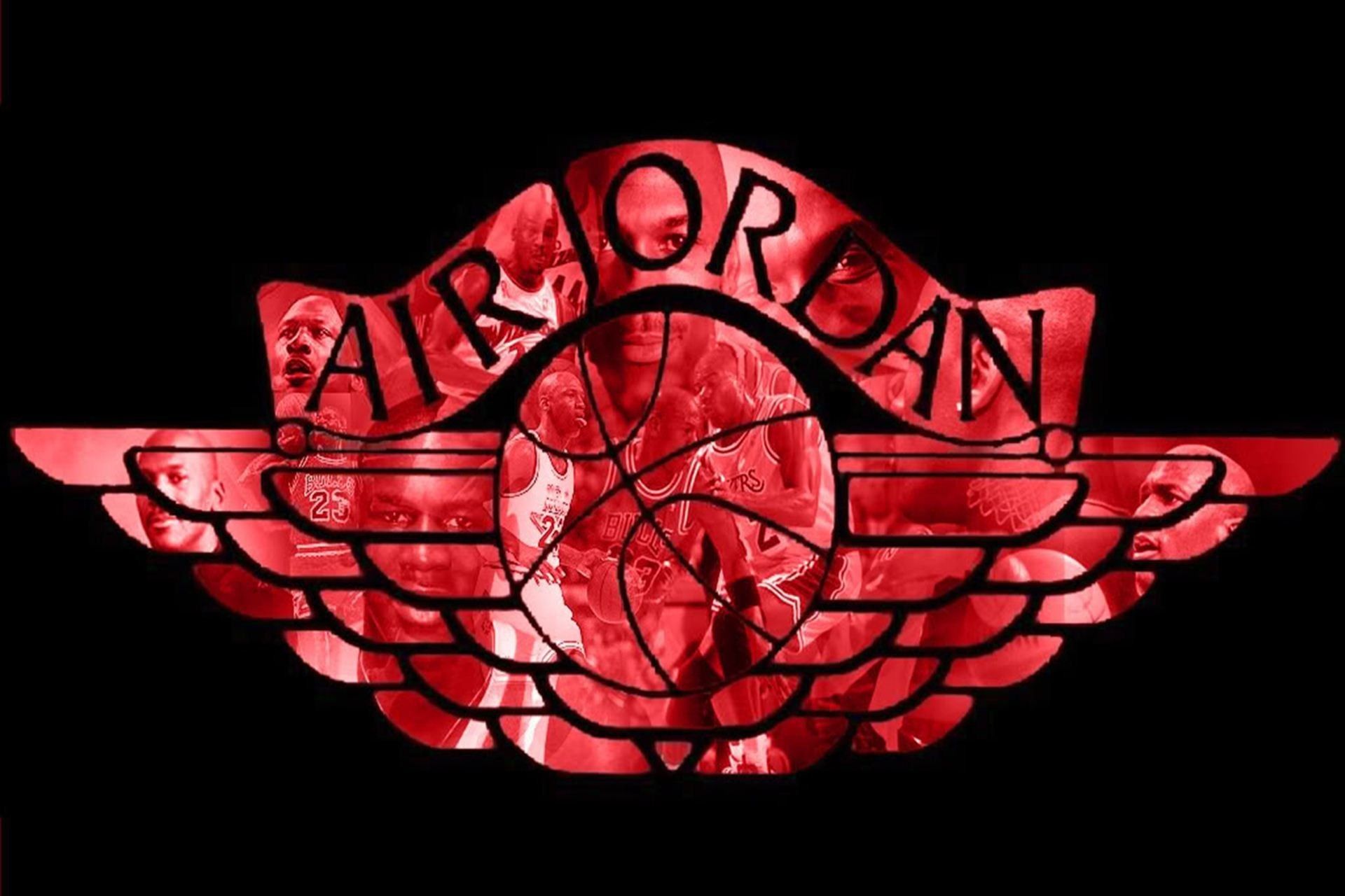 Logo Air Jordan alato rosso, 1920x1280 Full HD+ WUXGA, PC Desktop