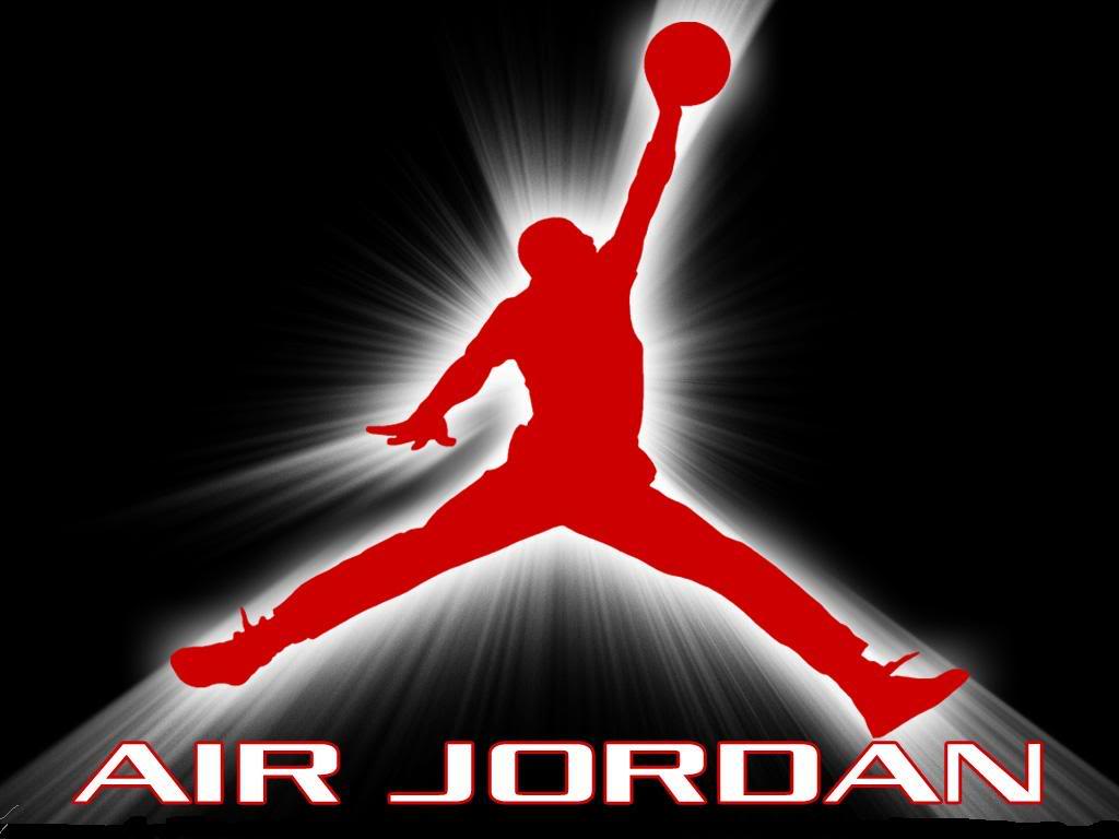 Logo Air Jordan rosso nero, 1024x768 HD, Desktop