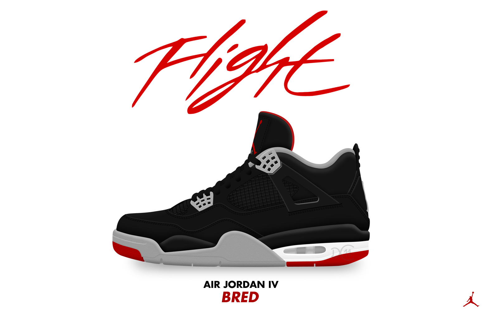 Sneaker Air Jordan IV Bred, Nike, 1548x996 720p, PC
