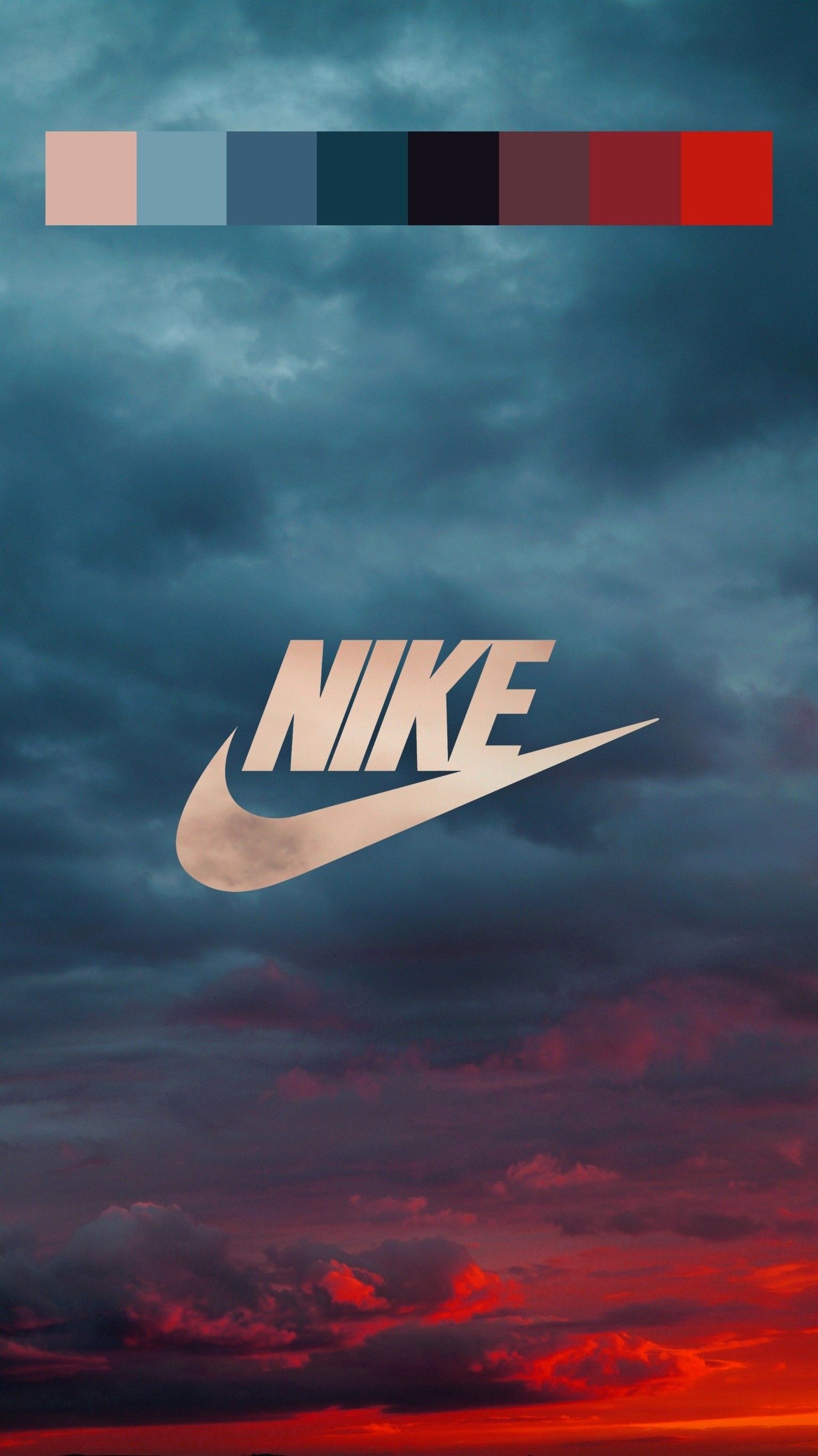 Logo Nike su cielo nuvoloso, abbigliamento sportivo, 1536x2734 Verticale, iPhone Plus