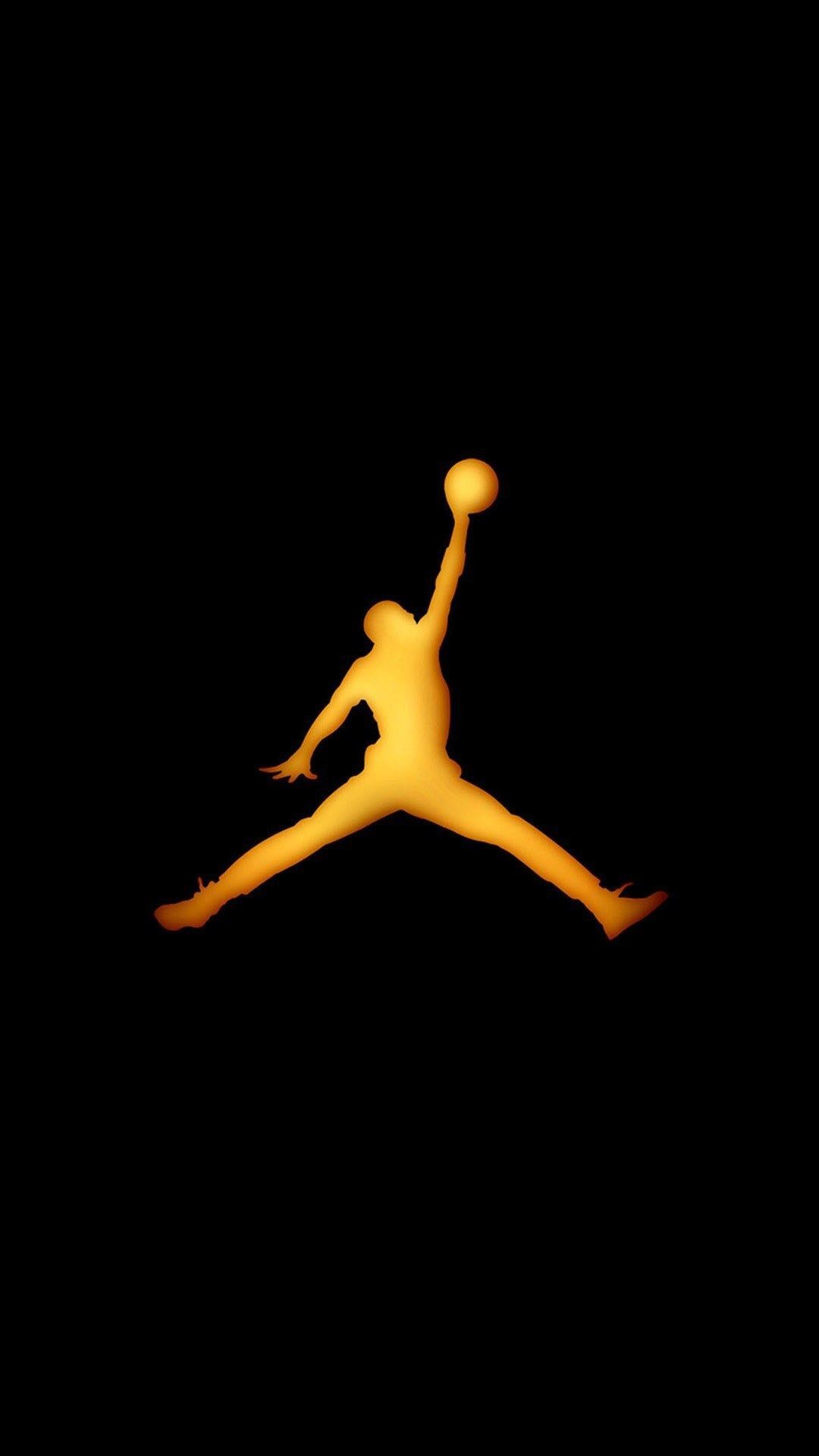 Logo Jordan oro sfondo nero, 1080x1920 Full HD Verticale, iPhone